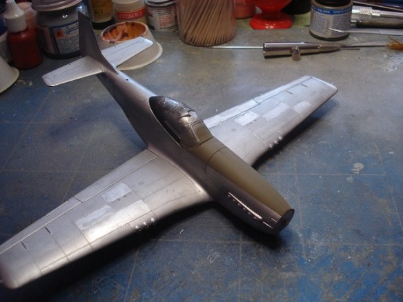 Olive green painted and unmasked